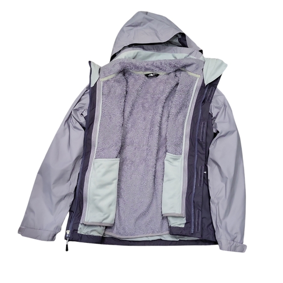 The North Face Purple Lightweight Water Resistant Hooded fleece lined triclimate - Picture 5 of 16
